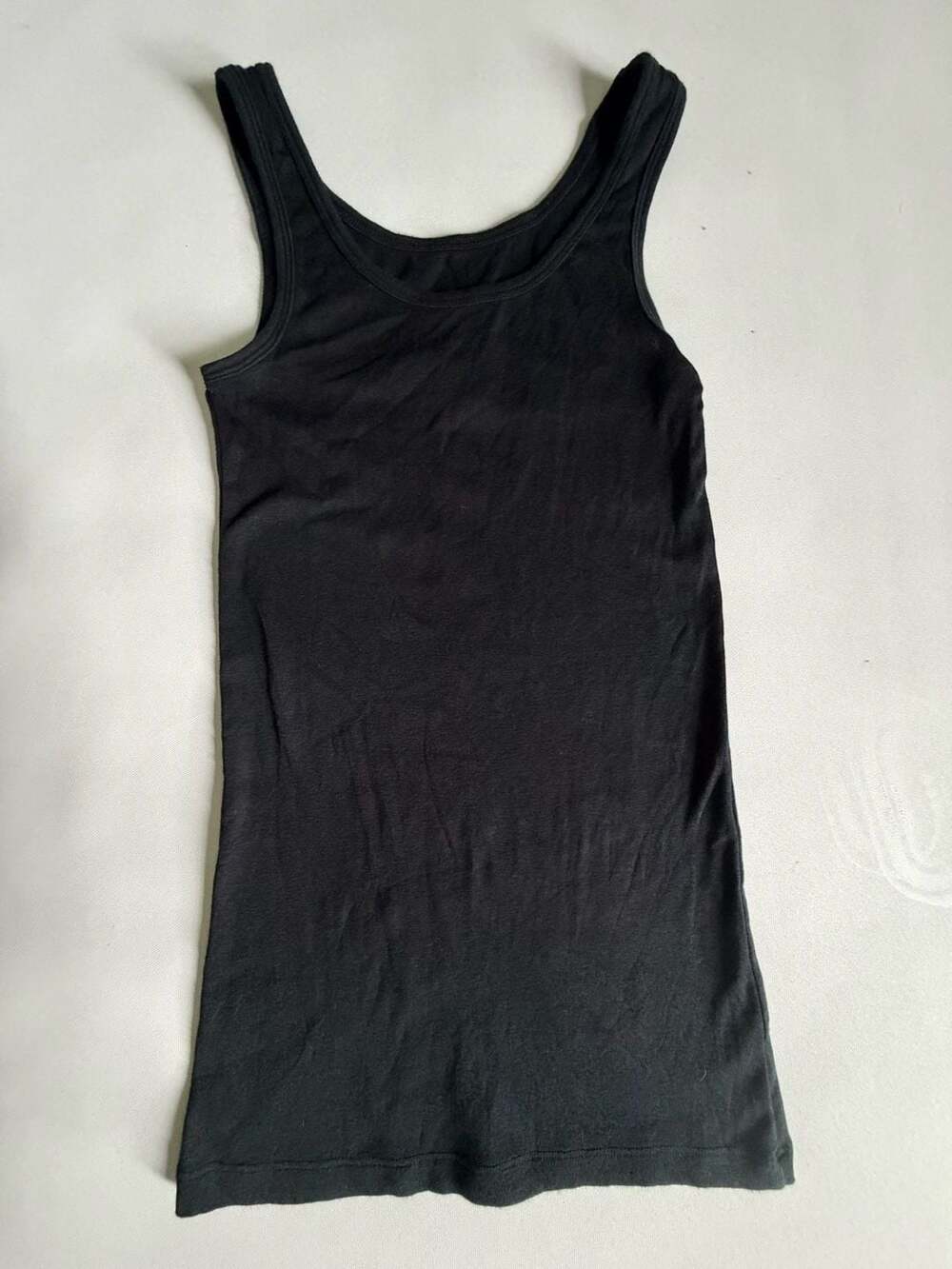 Mossimo Black Racerback Tank Top S Black Stretch Cotton Basic Tee